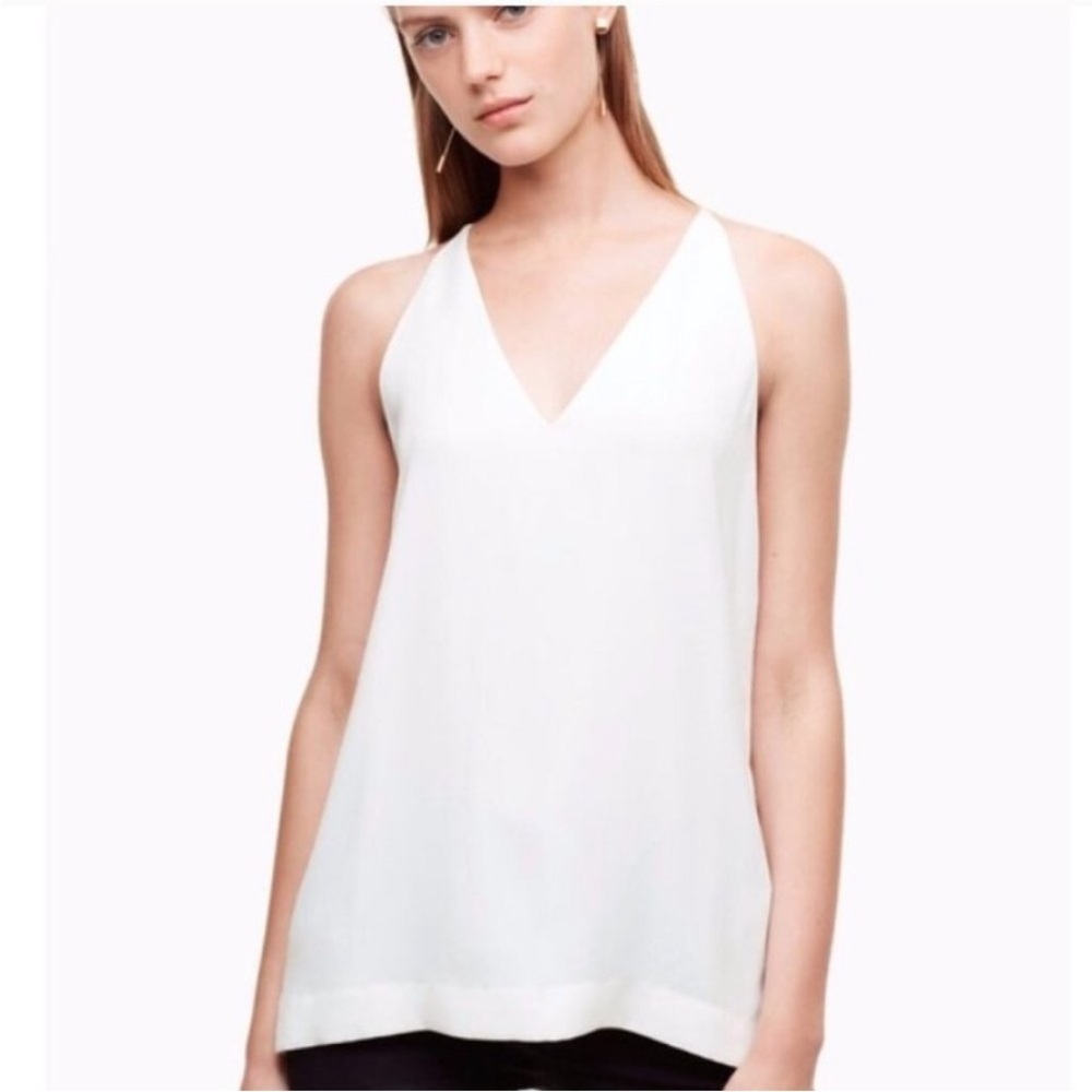 Aritzia x Babaton  White V-Neck Camisole